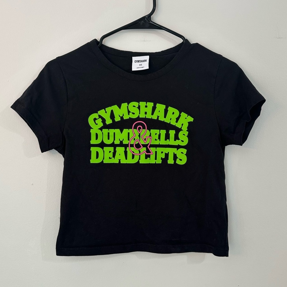 GYMSHARK Black Short Sleeve Tee